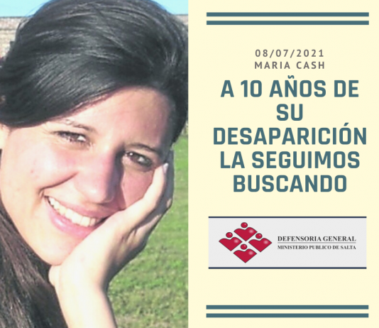 MARIA CASH: A 10 años de su desaparición la seguimos buscando