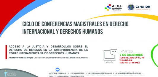 Ciclo de Conferencias Magistrales en Derecho Internacional y Derechos Humanos